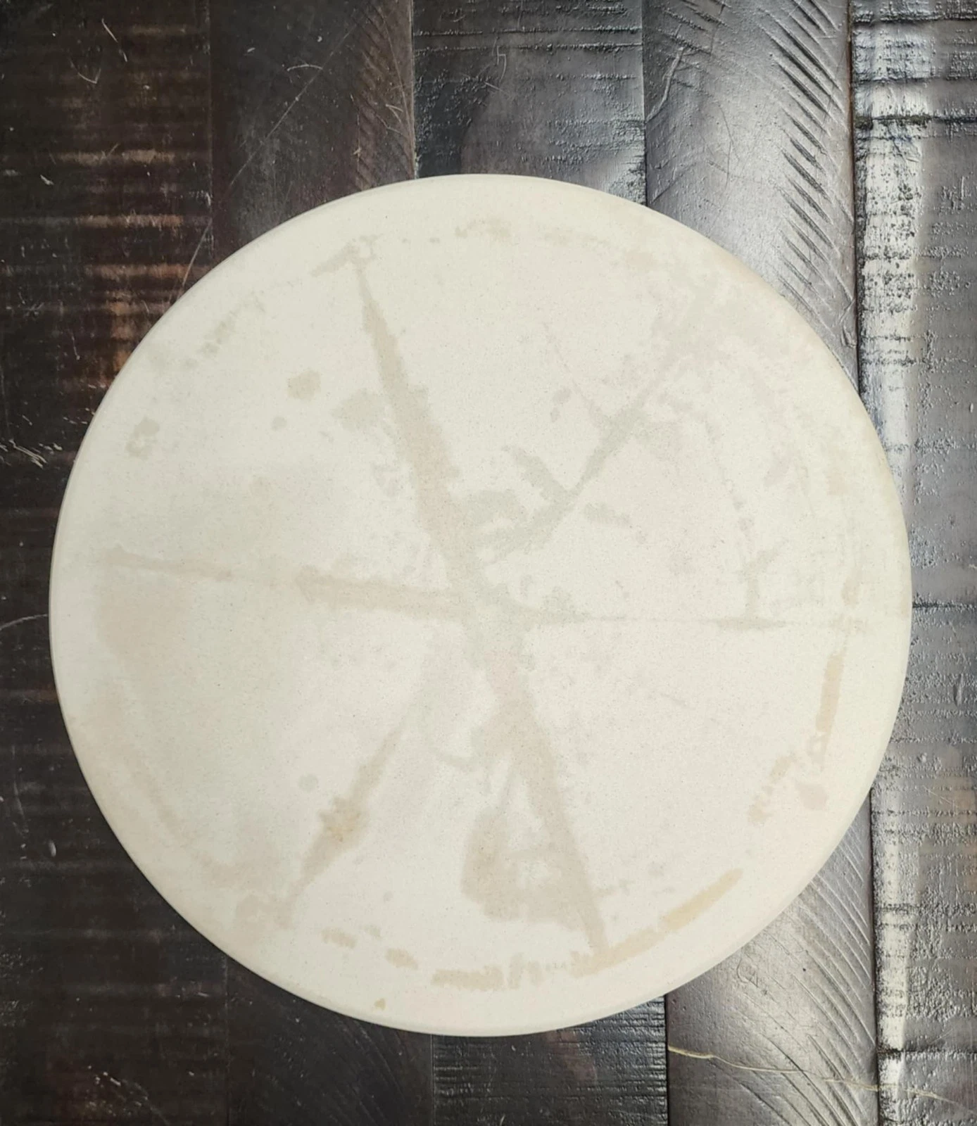 Nordic Ware 13" unglazed ceramic pizza round baking stone circular grooves flat