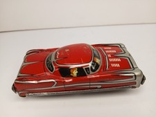 VINTAGE 1950S TIN LITHO FRICTION MADE IN JAPAN RED CAR FAMILY