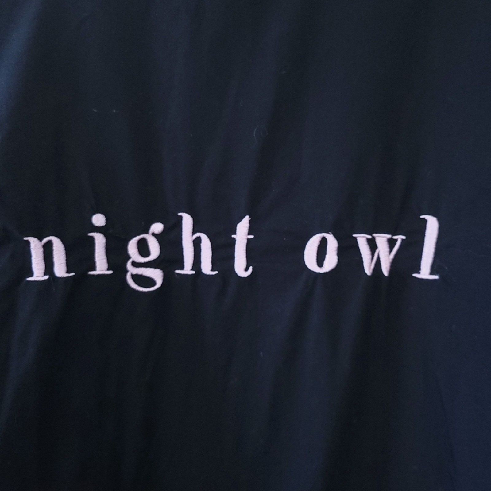 Kate Spade Robe Night Owl Xsmall Small Black Pink Shortie Robe, No Tie thumbnail 5