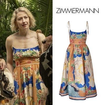 zimmermann alight picnic dress green Zimmermann Alight Picnic Midi Dress Print main image 1