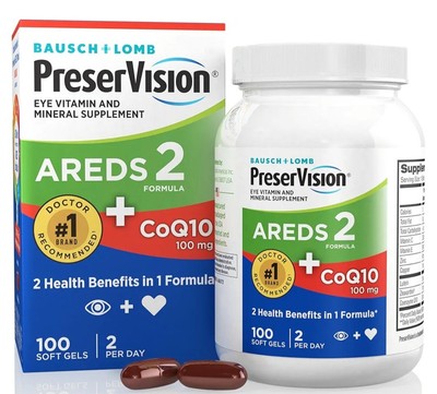 PreserVision AREDS 2 Eye Vitamins with CoQ10 for Heart Health.