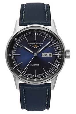 BAUHAUS Herrenuhr Aviation Automatik Dunkelblau 2366-3