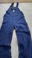 Liberty Overalls Mens 36x30 Blue Denim Bib Workwear Carpenter Pockets Utility