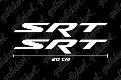 2x 20 cm Aufkleber für Dodge Chrysler SRT SRT8 SRT10 Tuning Sticker Charger Ram