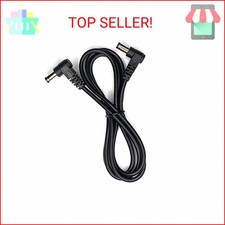 3 Foot Right Angle DC Power 5.5mm x 2.1mm Patch Cable Wire Male to Male