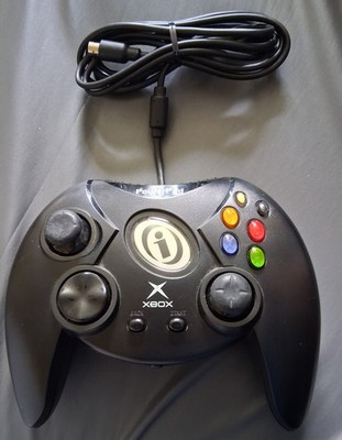 InterAct PowerPad Colors Black Controller For Original XBOX Wired Tested Works