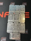(10) Bar Lot Vintage 1 Troy Oz .999 Fine Silver National Refiners Sealed 10oz