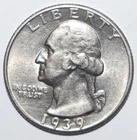 1939 Washington Quarter AU (T215)