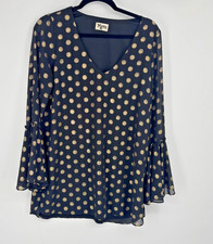 Show Me Your Mumu MARCIA Black and Gold Cosmic Dot Mini Dress Size XS