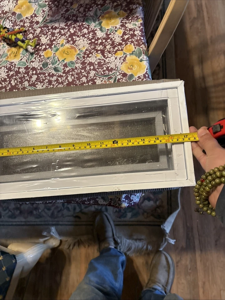 Hopper Vent Screened Vinyl Window 8 x 17.5 Inches White Pack of 1 - Image 4 of 4