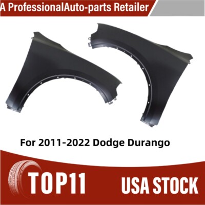 Fenders Front Left and Right Driver & Passenger Side For 2011-2021 Dodge Durango