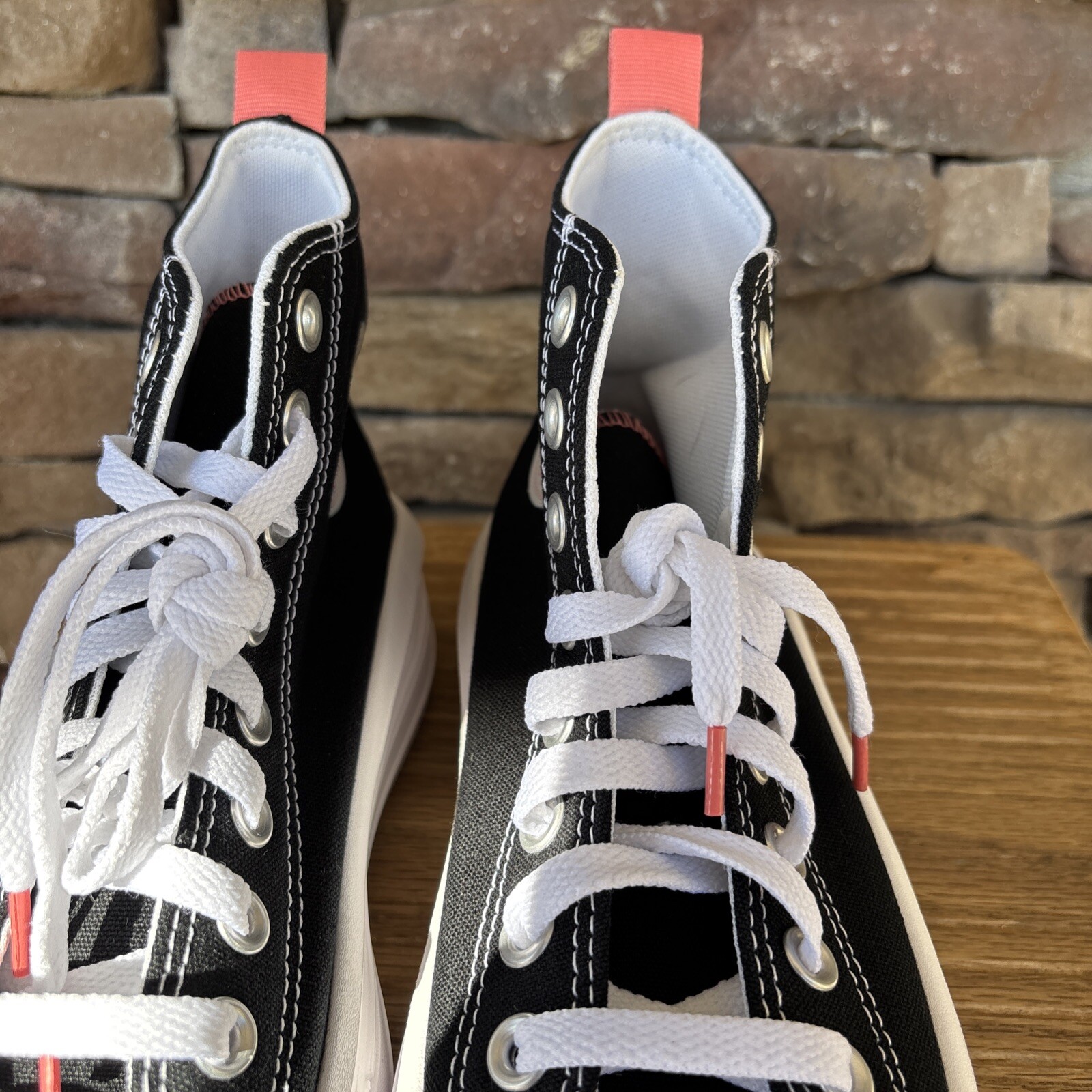 Converse Chuck Taylor All Star Move Platform in Black, White & Pink. Kids Size 6 thumbnail 7