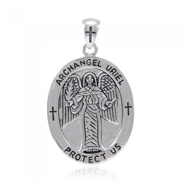 Collier Pendentif Ange Gardien En Argent Sterling .925 - Diamètre 0.80 Pouce, Chaîne 16-18 Pouces Ajustable - Gravure Prière - Cadeau Spirituel Pour Femme - 6