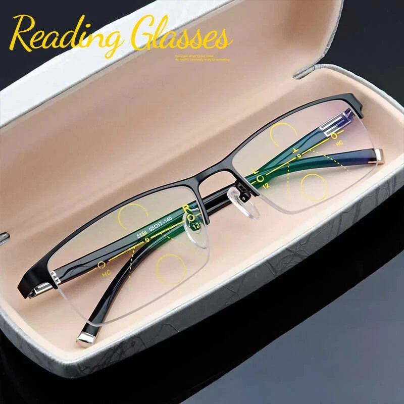 Mens Multifocal Progressive Bifocal Reading Glasses