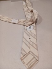 brooks brothers black fleece tie mens rare white striped hand made