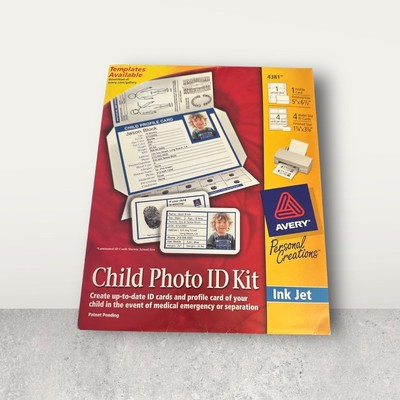 Avery Personal Creations Child Photo ID Kit #4381 Child ID Profile Cards Creator