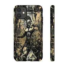 Warrior Tough Phone Case, Battle Armor Style, Spartan Roman Gladiator, Gift Men