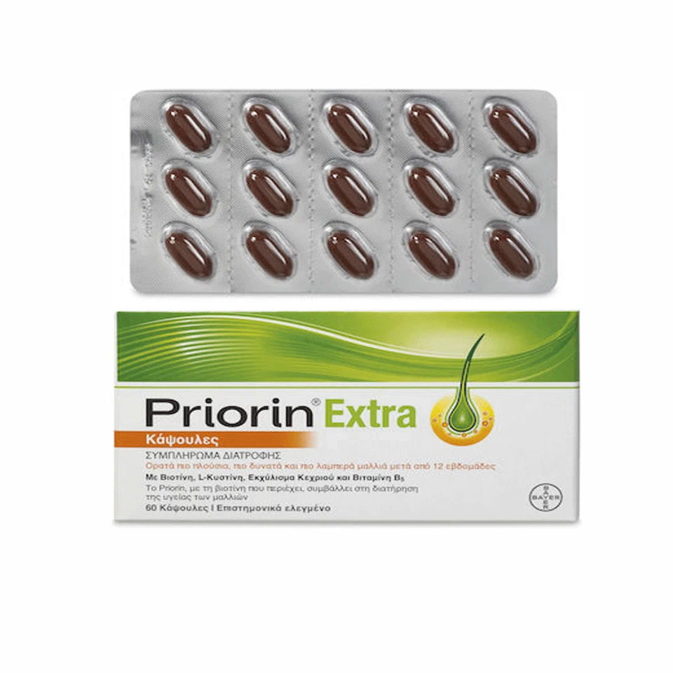 By Bayer Priorin Tratamiento Extra Anti Pérdida de Cabello - Apoyo para el Crecimiento del Cabello 60 Cápsulas Foto 2 de 2