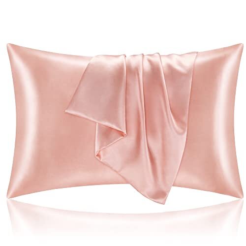 Satin Silk Pillowcase For Hair And Skin Coral Pillow Cases Standard Size Set Of-image