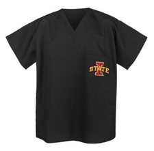 Iowa State SCRUBS - Iowa State University Scrub Shirt Tops COOL BLACK!