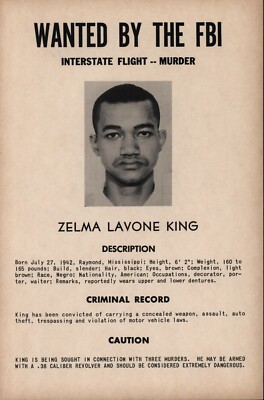 1960s FBI Wanted 8.5'' x 13'' Poster 