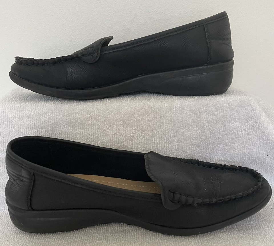 Softies Ladies Black Loafers. Size 4. Excellent Condition. eBay