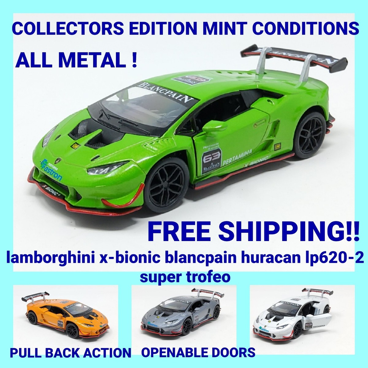 LAMBORGHINI X-BIONIC blancpain huracan LP620-2 super trofeo model