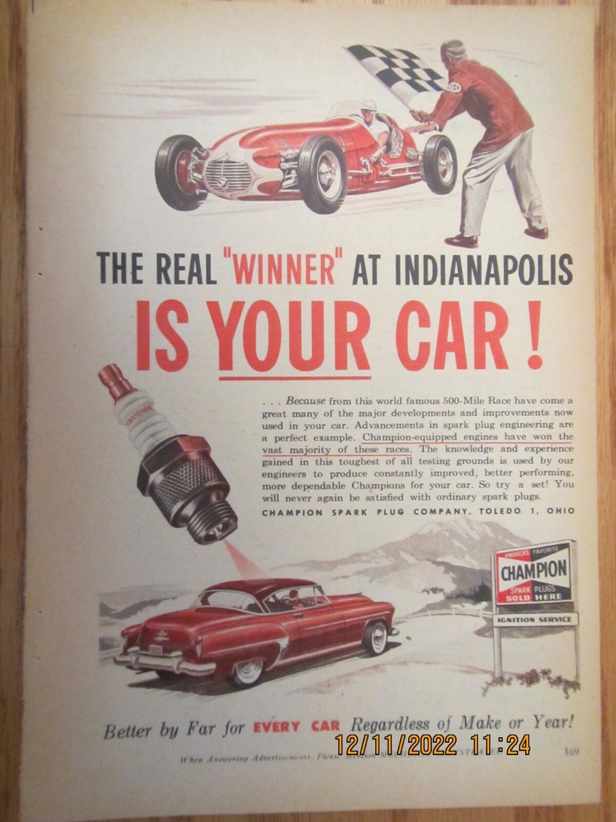 359 VINTAGE Original Advertisement Champion Spark Plugs 1