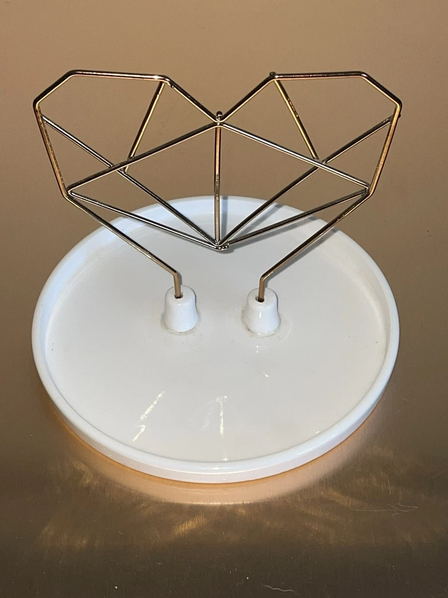Coxet wire heart ceramic jewelry best sale holder