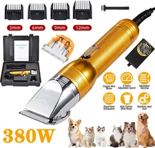 380w Heavy-duty Pet Hair Trimmers Electric Dog Grooming Clippers + 4 Limit Combs