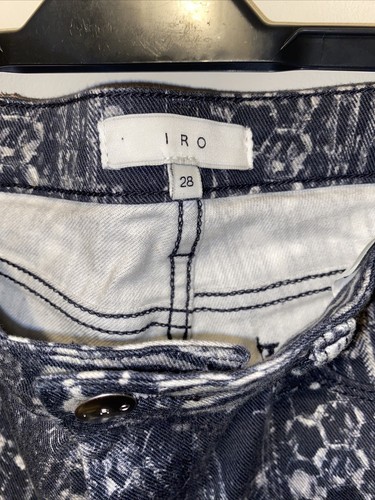 IRO β’ Lambeth Low Rise Animal Print Skinny Jeans w28 uk10 - Picture 2 of 7