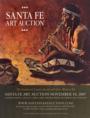 2007 E. I. COUSE Art Gallery Exhibit Flute Player 1-Page Magazine PRINT AD