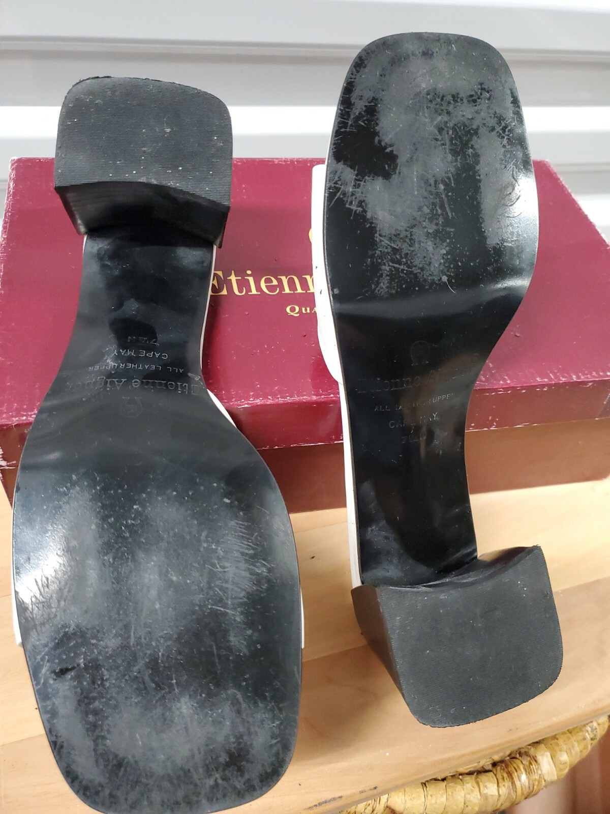 Etienne Signer VINTAGE Leather White Cape May Shoes 7… Gem