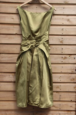 Unglaubliches Vintage 50er Jahre Liquid Gold Bombshell Bustle maßgeschneidertes Kleid S 8
