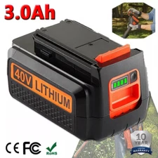 40V For Black and Decker 40 Volt Max Lithium 3AH Battery LBX2040 LBXR36 LST136
