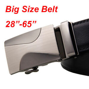 New Mens Genuine Leather Belt Casual Belts for Jeans Big Waist Size 30-62" Black