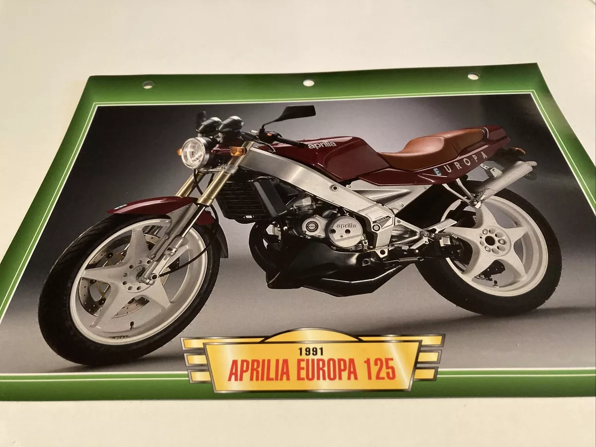 Aprilia 125 Europa 1991 Form Card Motorbike Passion Collection