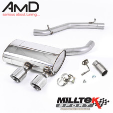 Sistema di scarico posteriore gatto Milltek Mk5 Golf R32 inox non risonante SSXVW133