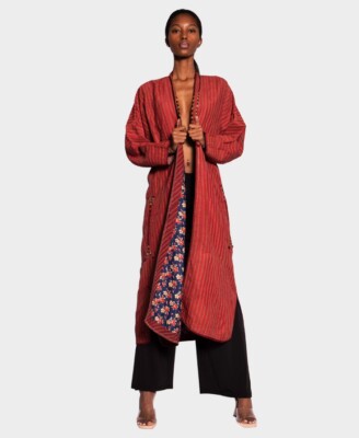Gorgeous Vintage Unisex Turkmen Silk Coat   Hand-Made