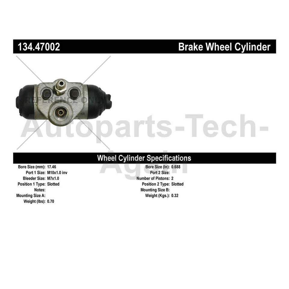 Cilindro de rueda de freno trasero 2 para Subaru Brat 1982 1983 1984 1985 1986 98 Foto 3 de 4