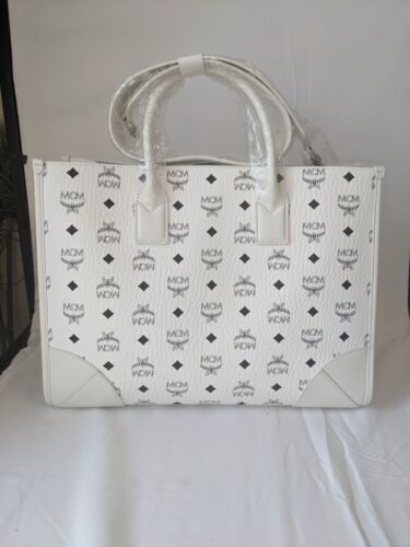 MCM Damen München Tragetasche in Visetos Canvas groß weiß - Bild 2 von 3