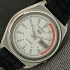 AUTOMATIC VINTAGE SEIKO 5 JAPAN 7019A MENS WHITE COLOR DIAL WATCH a2640-U