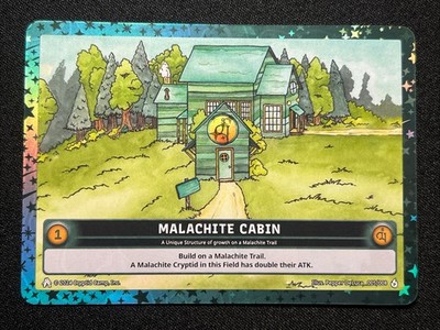 Cryptid Camp TCG Proto 1  MALACHITE CABIN 005/008 W/ Qr Code Card NM/M