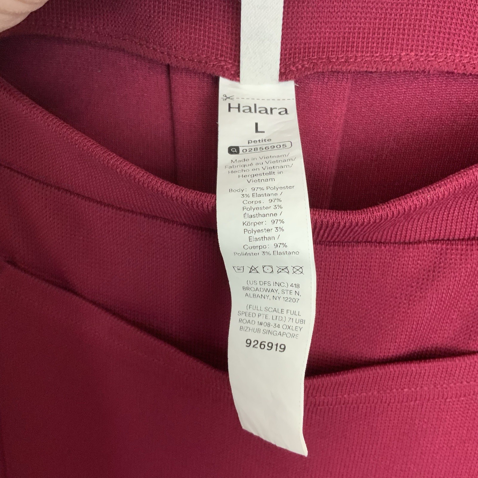 Halara Sz Large Maroon Adjustable Button Strap Wa… - image 8