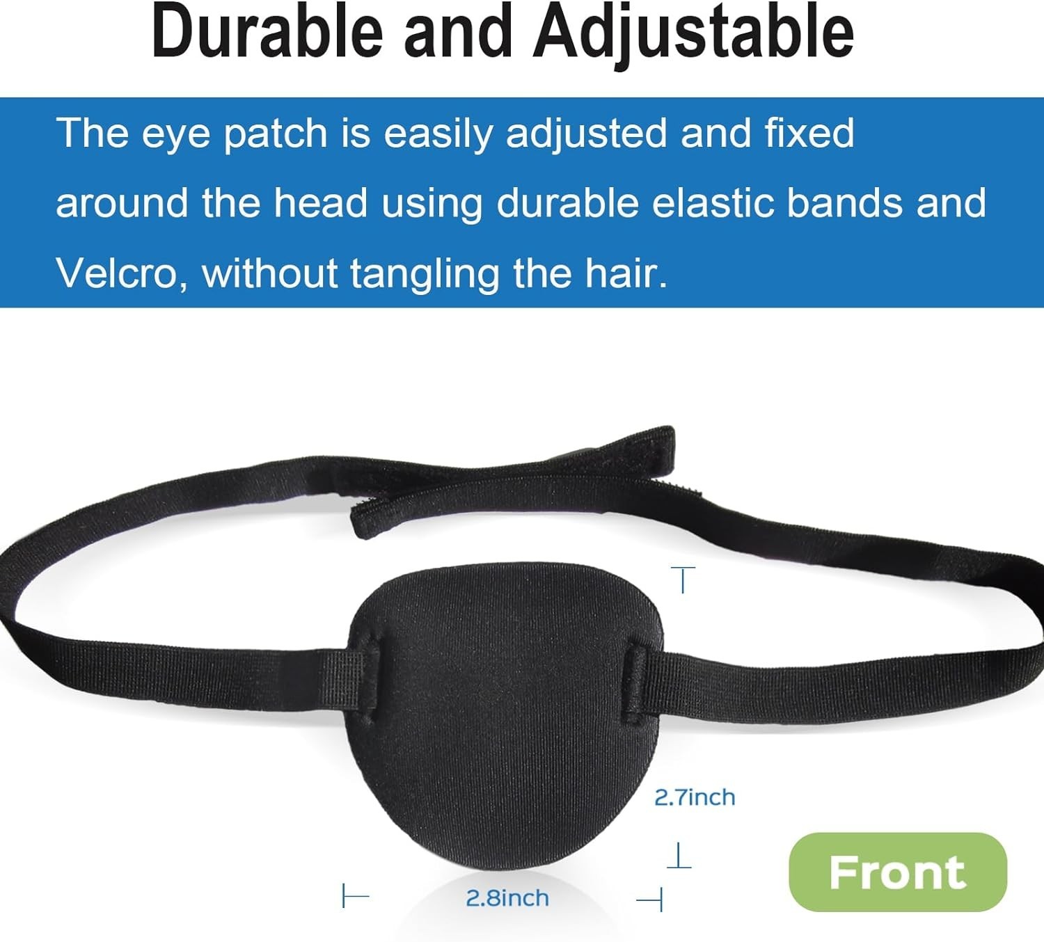 2 Pcs Adjustable Eye Patches for Adults & Kids - Comfortable Lazy Eye Solution