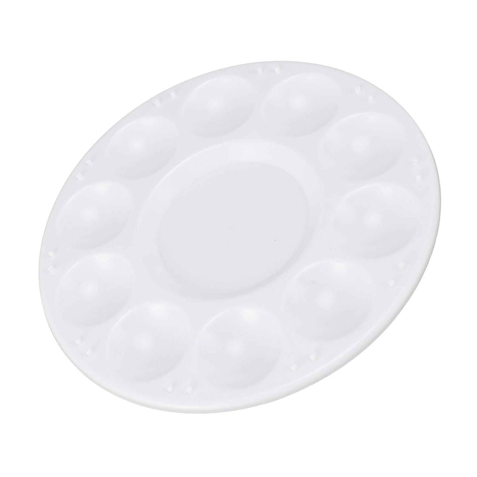 12Pcs Paint Tray Palettes 10 Wells Round Paint Tray Plastic Paint Pallet Paintin