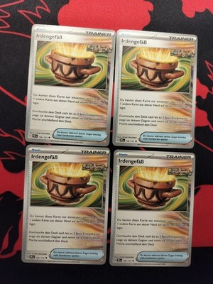 Pokemon 4x Irdengefäß Deutsch  106/131 Trainer Prismatische Entwicklungen