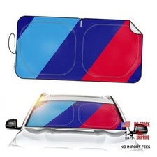 Car Windshield Sun Shade Blocks UV Rays Sun Visor Protector - Blue////M