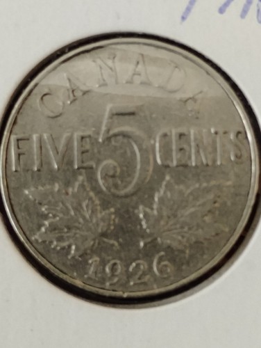 1926 far Canadian 5 cent nickel