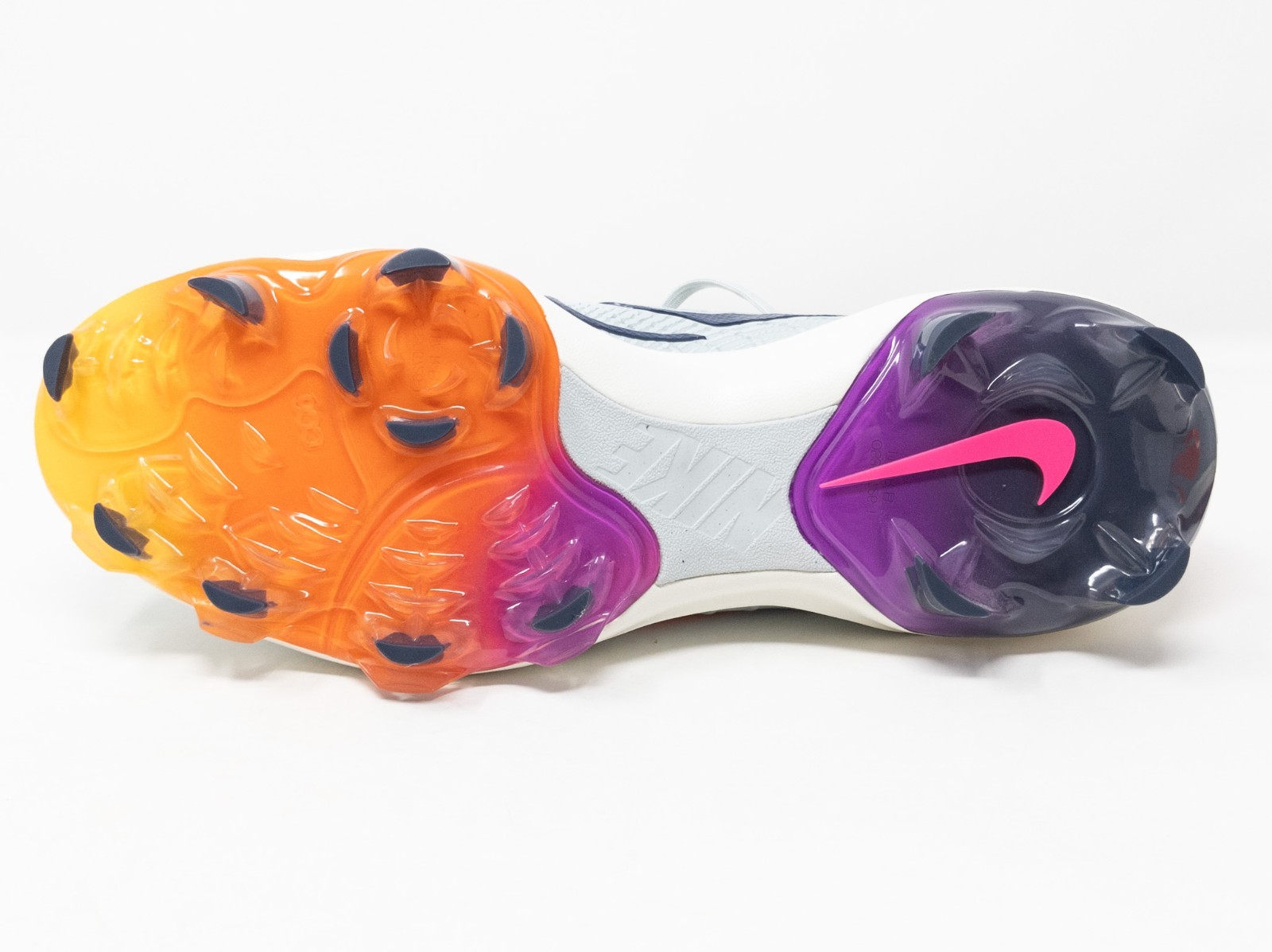 [Sz 11.5] Nike Alpha Huarache NXT MCS Mid Baseball Cleats Grey Orange HF1132-001 thumbnail 9